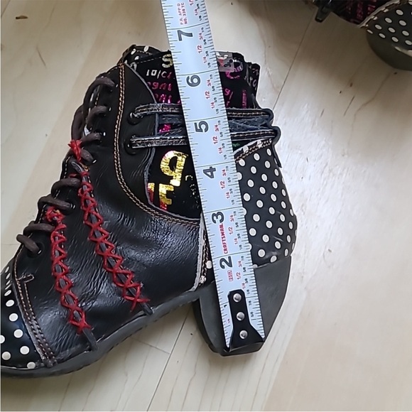 Women's Ankle Boots Maia European Punk Leather, Steam Punk, black UNIQUE size 8 - Picture 15 of 15